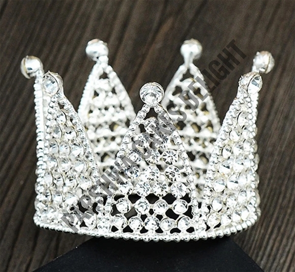 Metal Cake Crown - Delight 3, 1 Pc, Silver