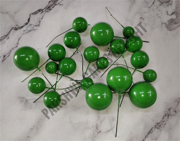 Imported Faux Balls - 2Cm - 2.5Cm - 3Cm - 4Cm, Dark Green