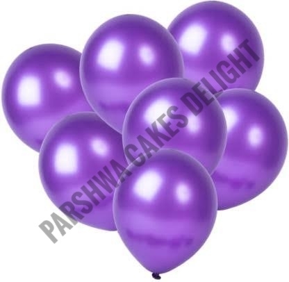 Metallic Baloons - Purple, 10 Pack Of 25 Pcs