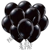 Metallic Baloons - Black, 10 Pack Of 25 Pcs
