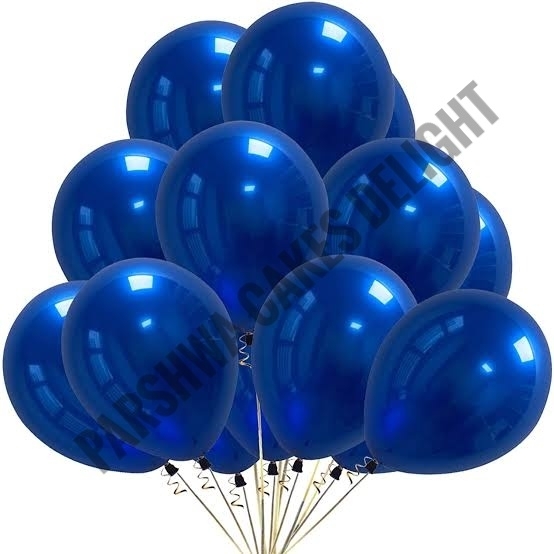 Metallic Baloons - Dark Blue, 10 Pack Of 25 Pcs
