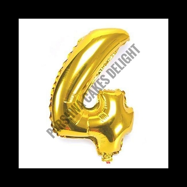 Numerical Foil Baloon - No 4, 16 Inches