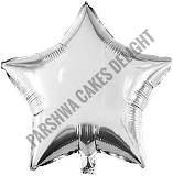 Foil Star Baloon - Silver, 1 Pc, 18 Inches