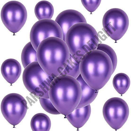 Chrome Baloons - Purple, 1 Pack Of 50 Pcs