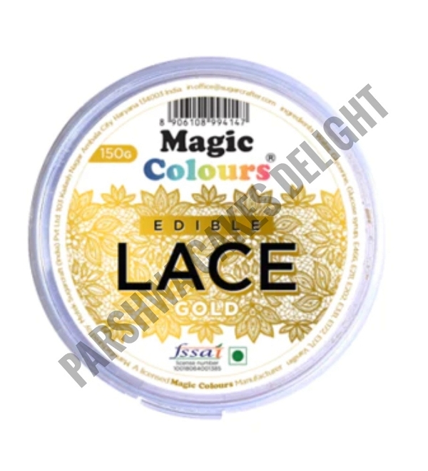 Magic Colours Edible Lace Paste - Gold, 150g