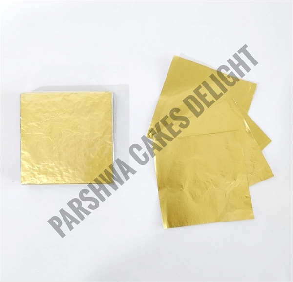 Aluminum Cut Foil Chocolate Wrapper - LT Gold, 8*8 Cm
