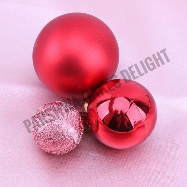 Disco Balls - Red, 3 Pcs Pack