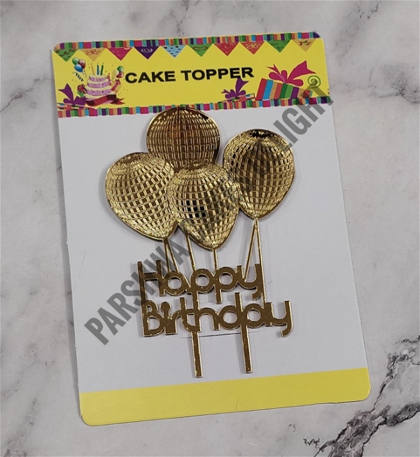 ACRYLIC TOPPER HB - 114, 5 Inches, Gold