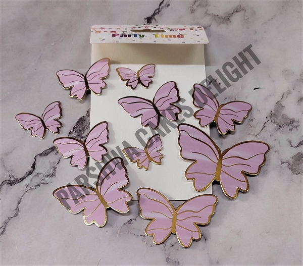PAPER BUTTERFLY - PINK, 10 Pkt