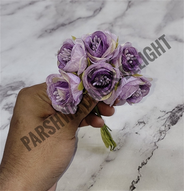 Dry Rose Flower - Delight 351, 6 Pcs Bunch