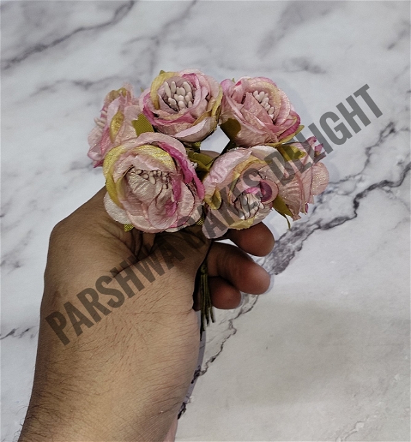 Dry Rose Flower - Delight 352, 6 Pcs Bunch