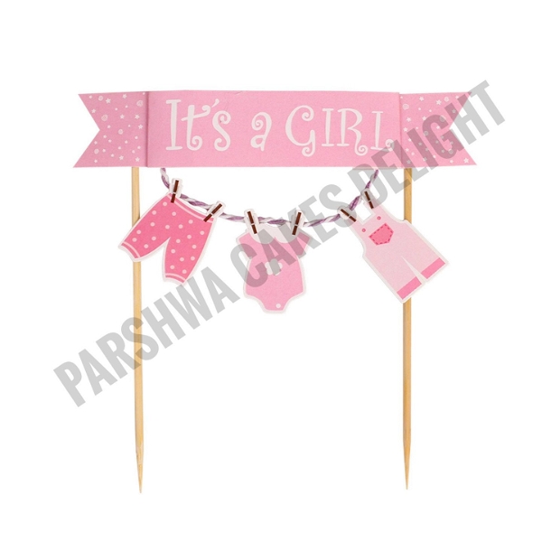 It's A Girl Banner Topper - 1 Pc