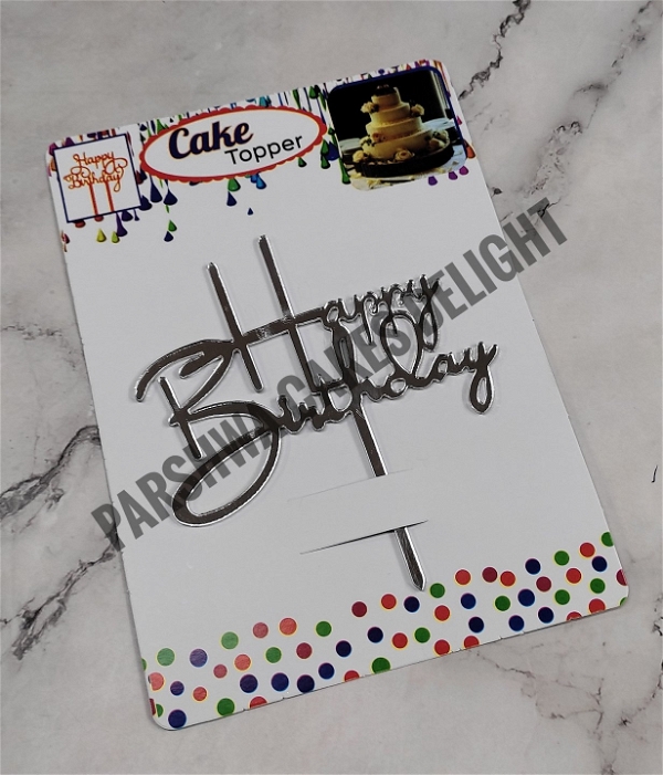 ACRYLIC TOPPER HB - Silver, 119, 4.5 Inches