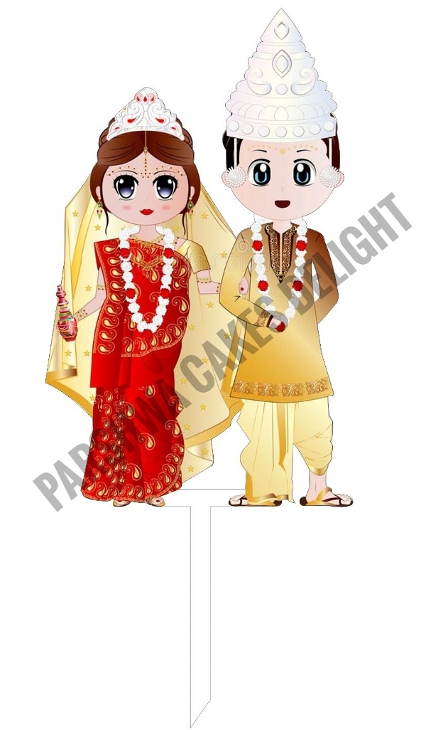 Acrylic Couple Topper - 5 Inches, Delight 33