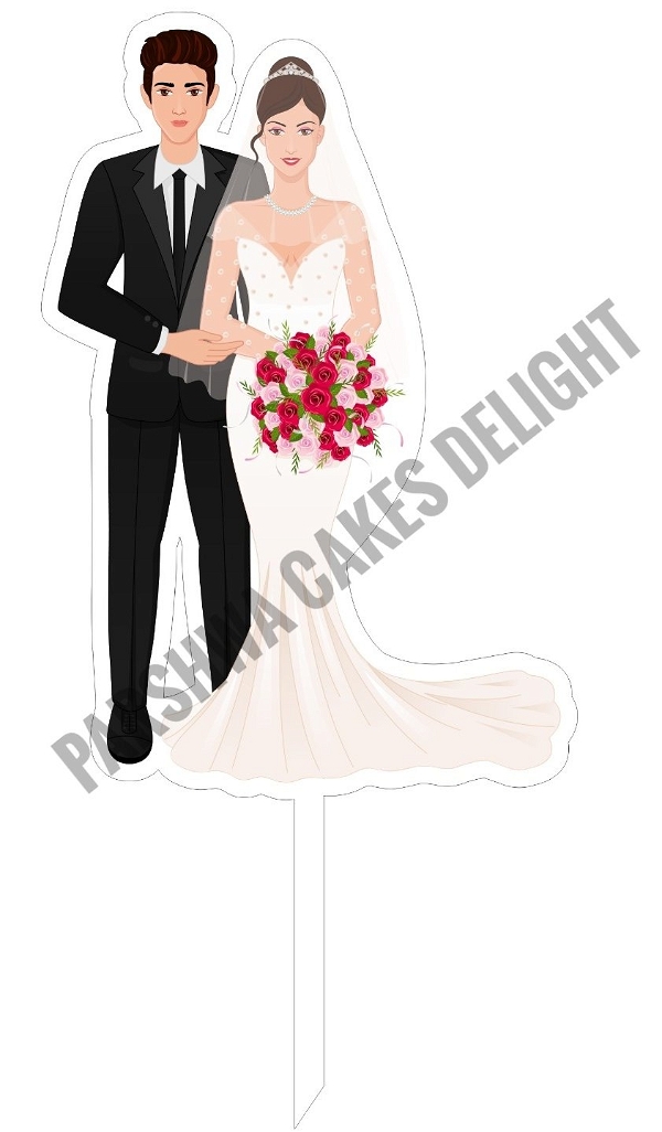 Acrylic Couple Topper - Delight 37, 5 Inches