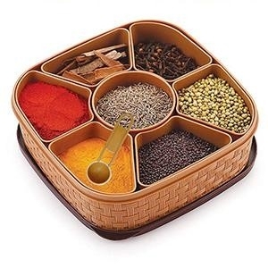2198 Masala Rangoli Box Dabba for keeping Spices