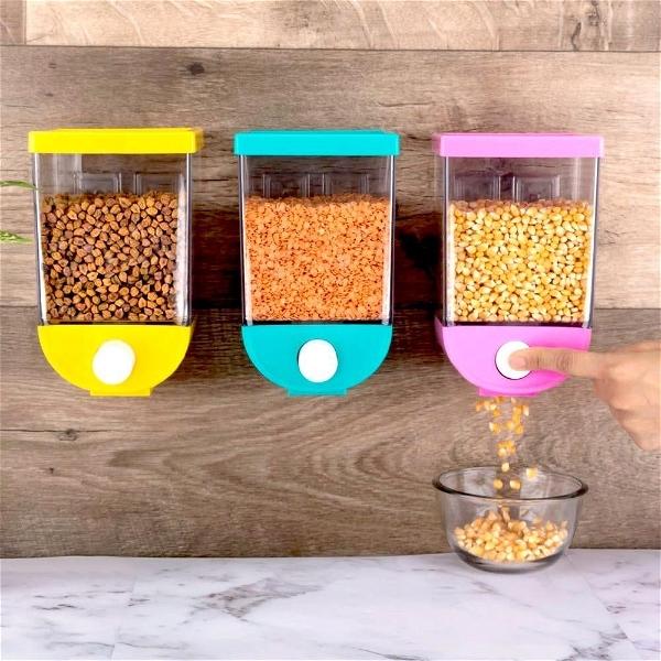 2259 WALL MOUNTED CORNFLAKES/CEREAL/PULSES/BEANS - 1100 ML (ASSORTED COLOR) (1PC) - 83
