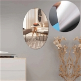 9053A SMALL OVAL FRAME LESS MIRROR WALL STICKER FOR DRESSING
