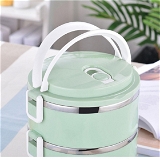 2873 MULTI LAYER STAINLESS STEEL HOT LUNCH BOX (2 LAYER)
