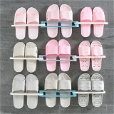 1122A PLASTIC FOLDING SHOE RACK ORGANIZER WITH WALL MOUNTED