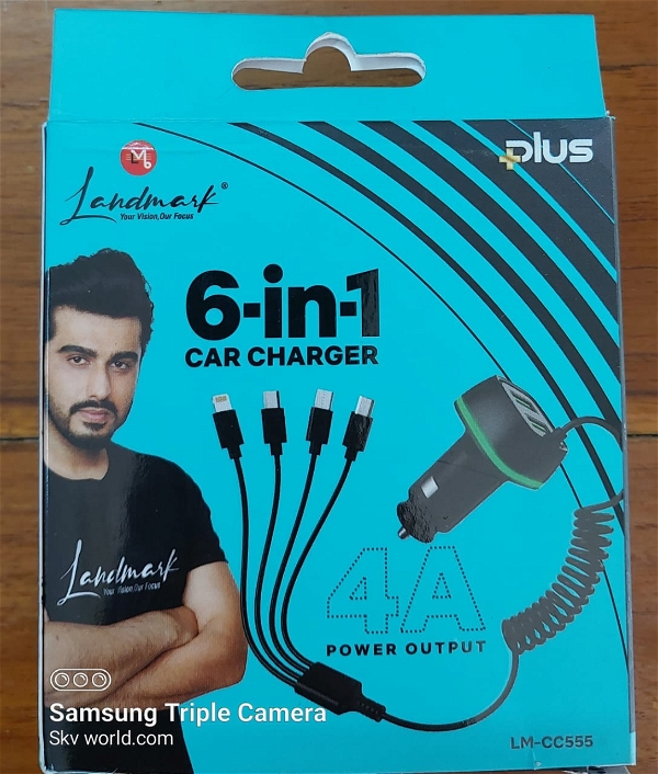 6 In 1 Car Charger With Box 