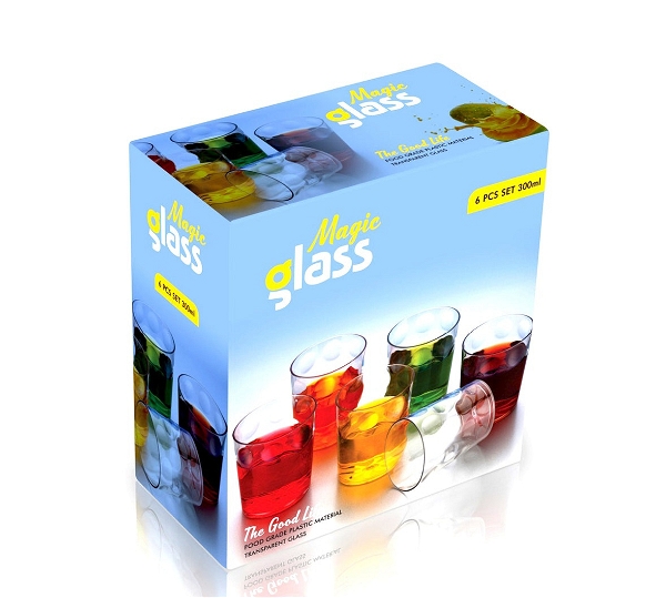 2340 Multi Purpose Unbreakable Drinking Glass (Set of 6 Pieces) (300ml)