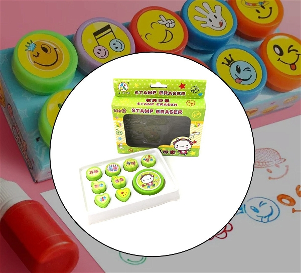 4806 9 Pc Stamp Set used in all types of household places by kids and childrens for playing purposes.