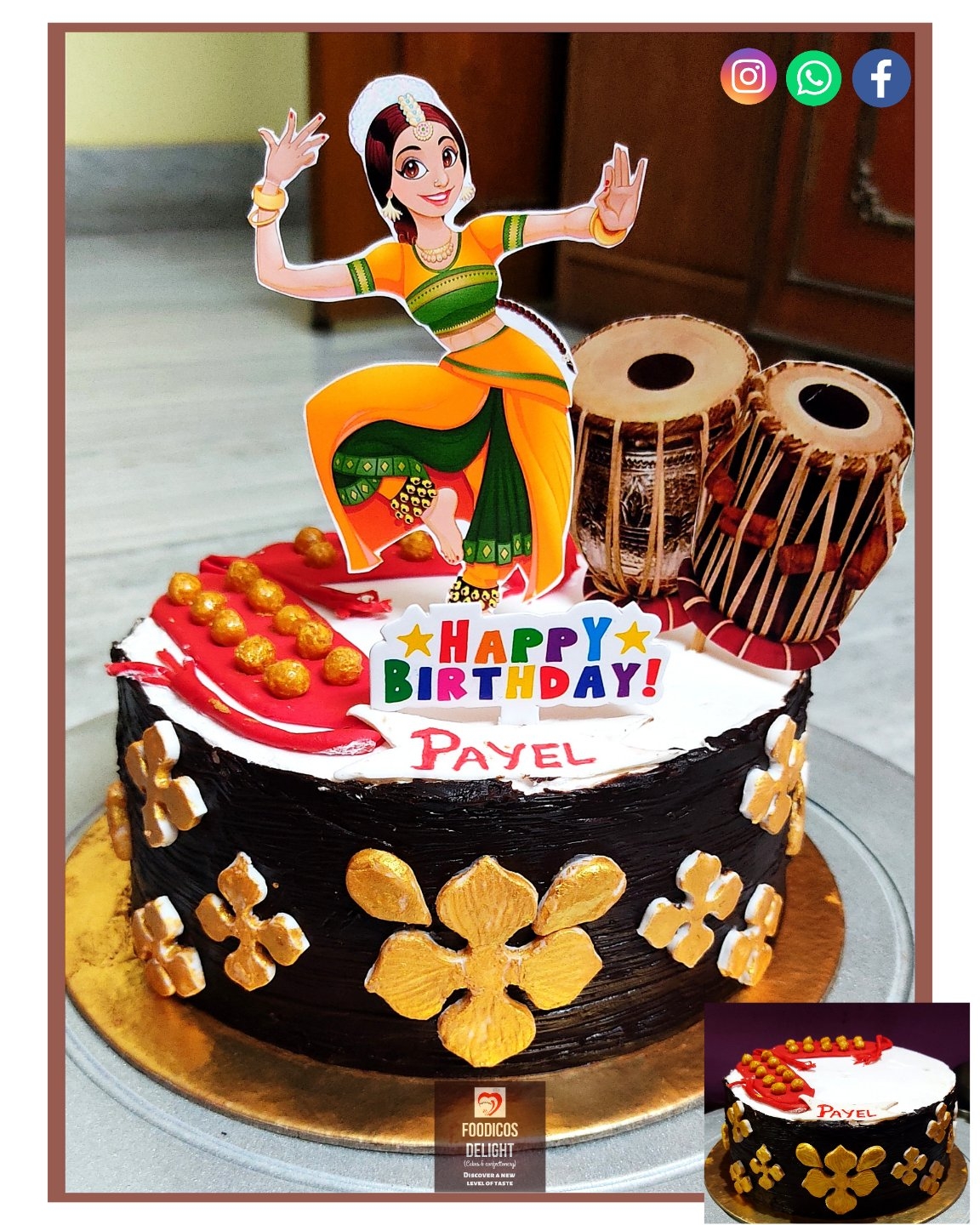 Dhol (drum) cake I made for an Indian wedding event! This came out  wonderful. : r/cakedecorating