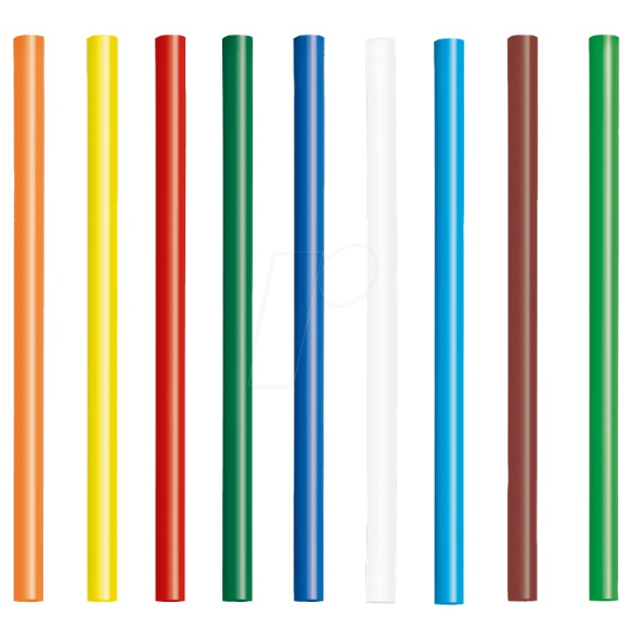 Glue Stick Fluorescent  glitter mix 7mm 6inch (Set of 6 color) - MINI