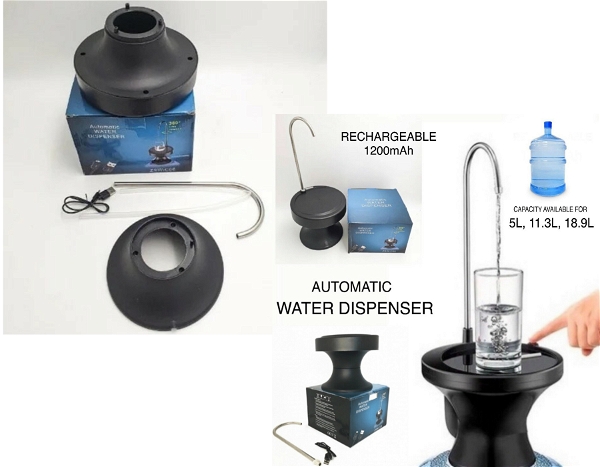 Rechargeable Wireless Automatic Water Pupm 360 Degree Free Rotation Bottle Dispenser (Zsw-C06) - 36 pcs in 1 ctn 