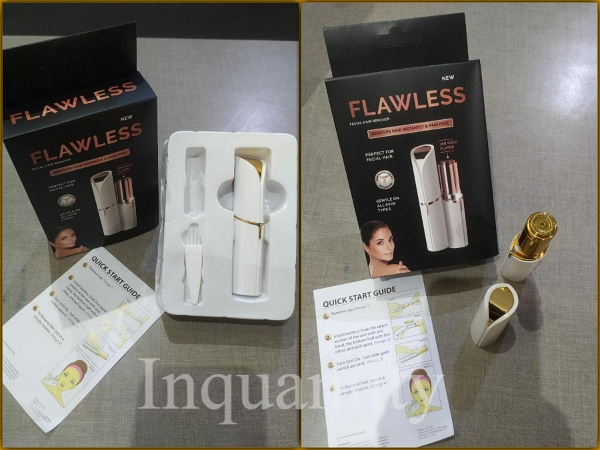 FLAWLESS FACIAL HAIR REMOVER 18k GOLD (GENTLE ON ALL SKIN TYPES) - 300 pcs in 1 ctn