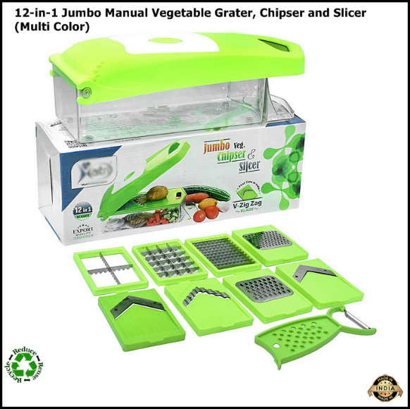 Vegetable Chopper, Slicer, Cutter and Grater 7 in 1 Vegetable