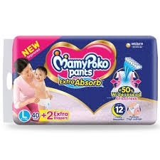 MamyPoko Extra Absorb Diaper Pants Large Buy packet of 38 units at best  price in India  1mg