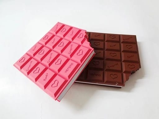Chocolate notepad diary  Only pink color available