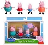 Peppa pig family of 9 figurine toys