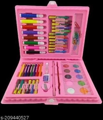68 piece Colour Set for kids, Colors Box including Color Pencil Crayons, Water Color Sketch Pens Set of 68 Pieces ( Pack of 1 - Random Color & Design )