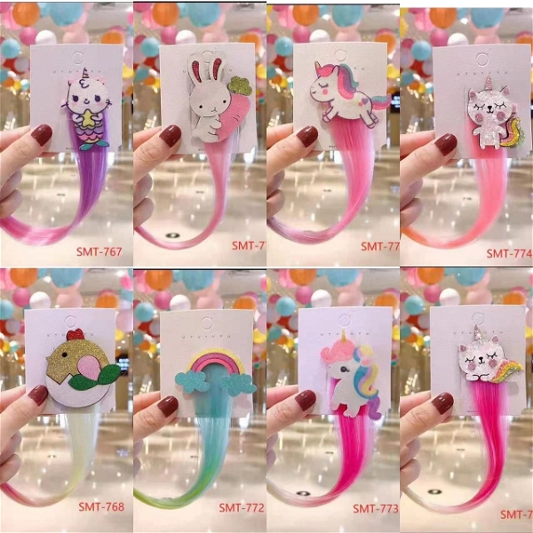 New tictac hair clips with extension Color random only