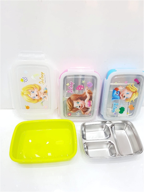 3 compartment steel tiffins for kids