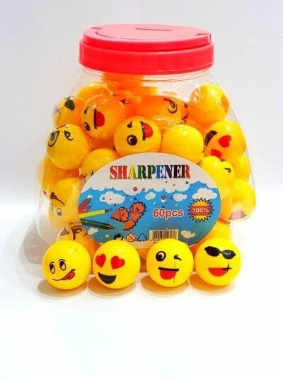 Smiley small sharpeners pack of 12