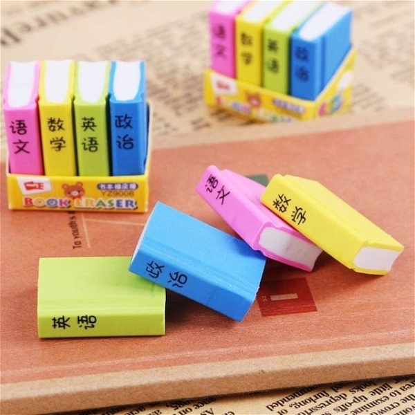 New erasers Book erasers Cookie erasers