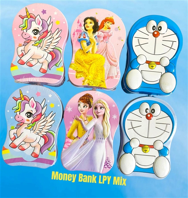 Metal Money bank character choice available
