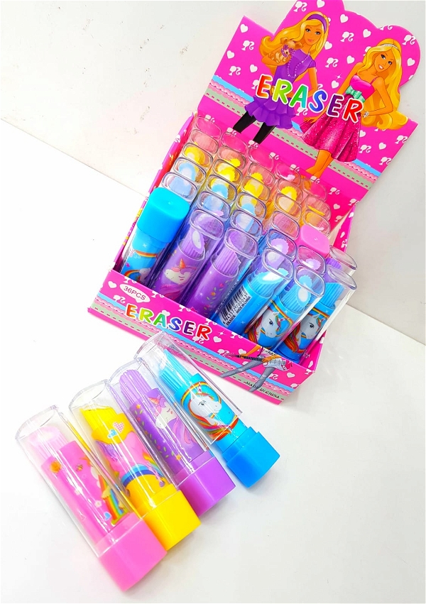 Unicorn lipstick eraser pack of 12
