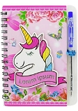 A6 size spiral diary with pen New character available Character choice not possible