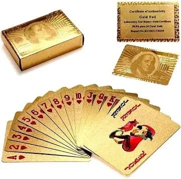 Golden playing cards Best quality