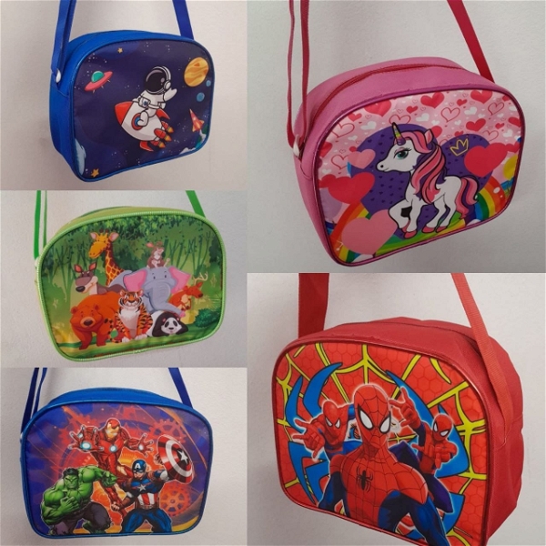 Kids sling bag with adjustable strap 4 characters available Unicorn 🦄 Spiderman Mermaid 🧜‍♀️ Space