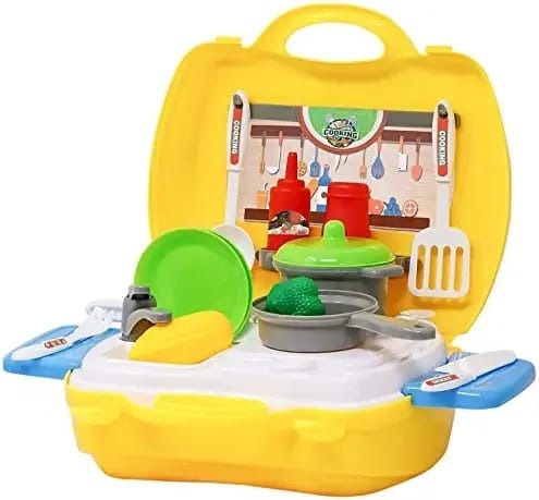 26 piece pretend play kitchen set for kids Inna briefcase