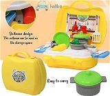 26 piece pretend play kitchen set for kids Inna briefcase