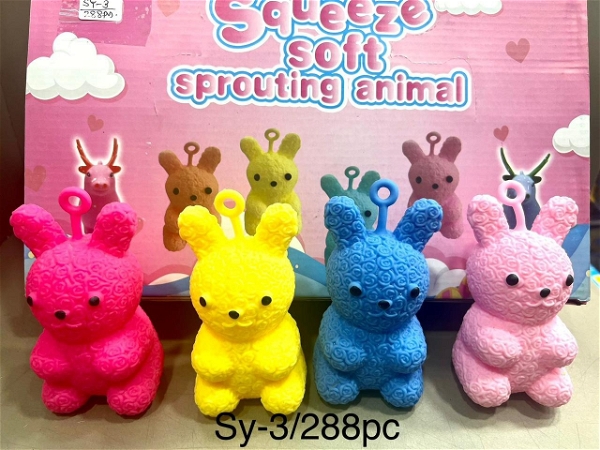 New squeeze soft toys Squirrel n teddy available Color random only