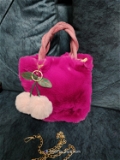Premium quality fur purse with sling chains Real pic shared Over 10 colors available