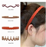 Set of 8 pcs plastic matte finish hairband all different designs